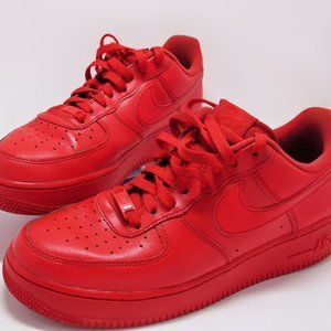 Nike Mens Air Force 1 Low 07 CW6999-600 Triple Red Shoes Size 9